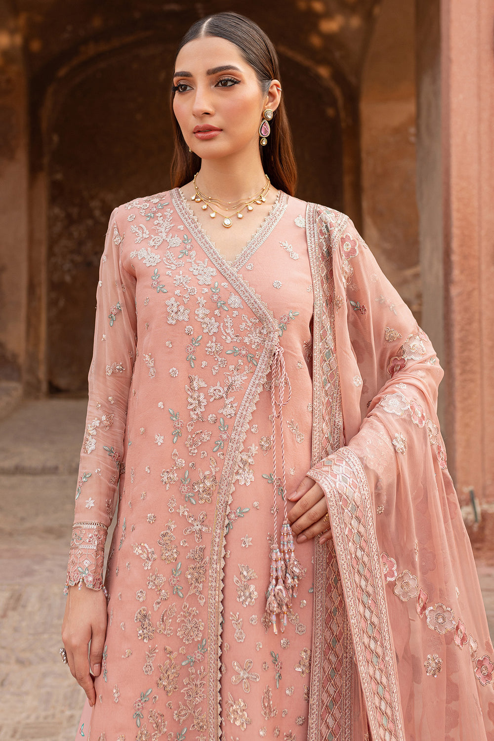Farasha | Ritzier Wedding Formals |  Peach Bell -  Farasha Ladies Clothes - Original Designer Dress - House of Maryam