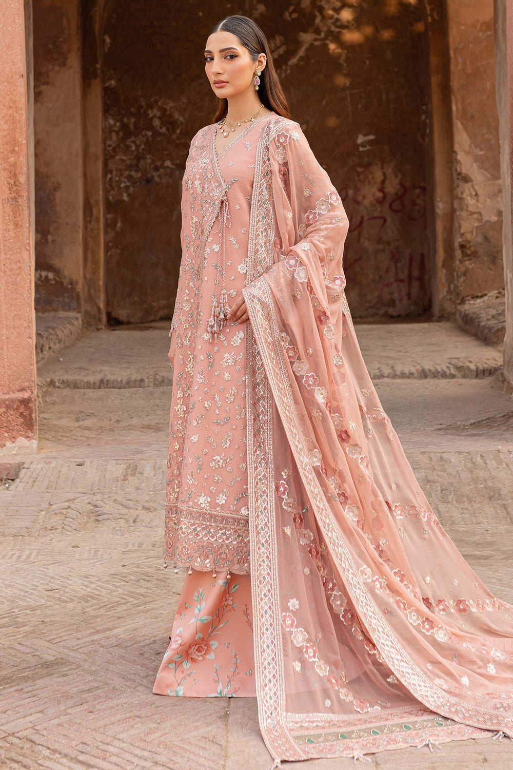 Farasha | Ritzier Wedding Formals |  Peach Bell -  Farasha Ladies Clothes - Original Designer Dress - House of Maryam