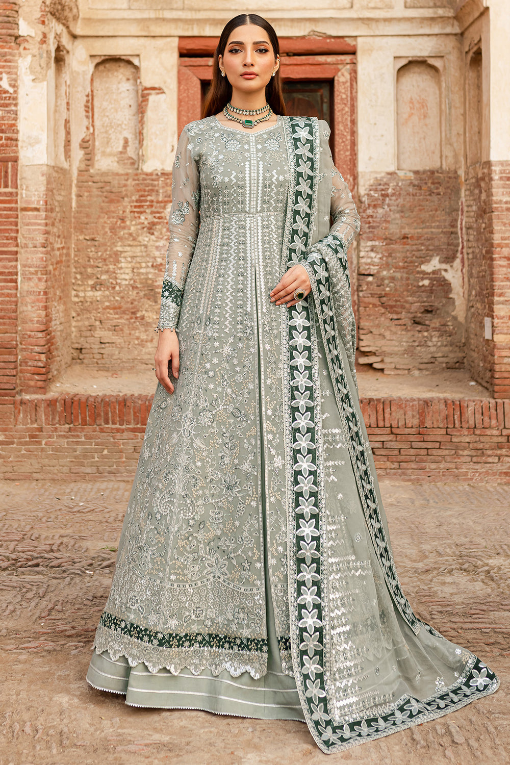 Farasha | Ritzier Wedding Formals |  Grey Veil -  Farasha Ladies Clothes - Original Designer Dress - House of Maryam