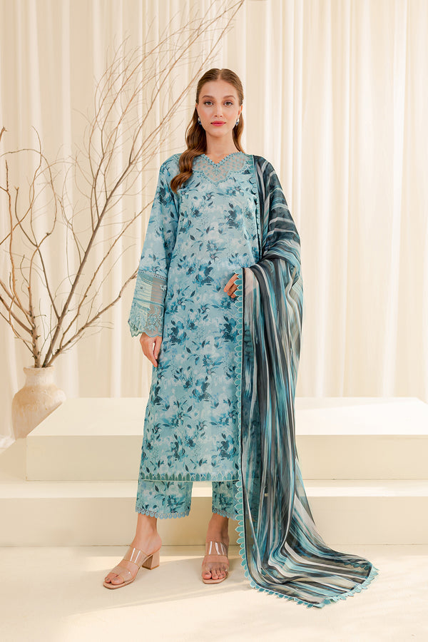 Farasha | Printed Essentials | AQUA BERYL