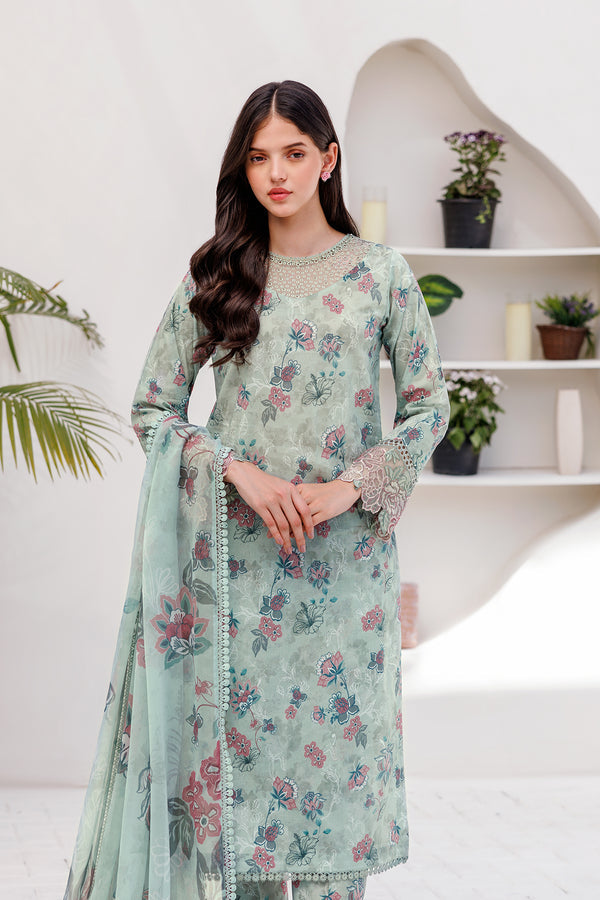 Farasha | Printed Essentials | MINT BREEZE -  Farasha Luxury - Original Designer Dress - House of Maryam