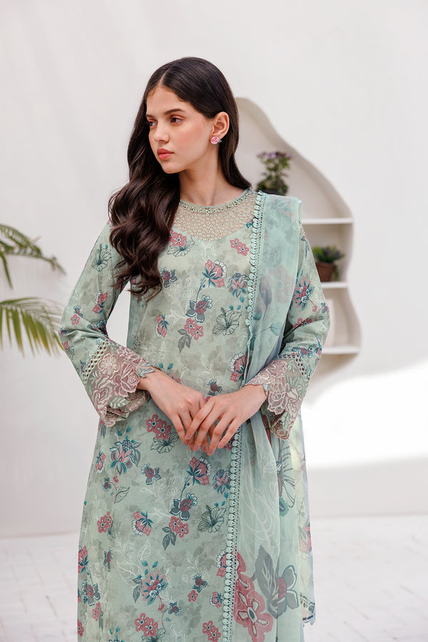 Farasha | Printed Essentials | MINT BREEZE -  Farasha Luxury - Original Designer Dress - House of Maryam