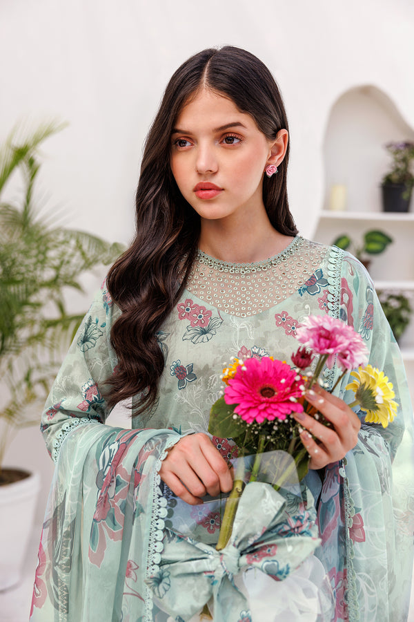 Farasha | Printed Essentials | MINT BREEZE -  Farasha Luxury - Original Designer Dress - House of Maryam
