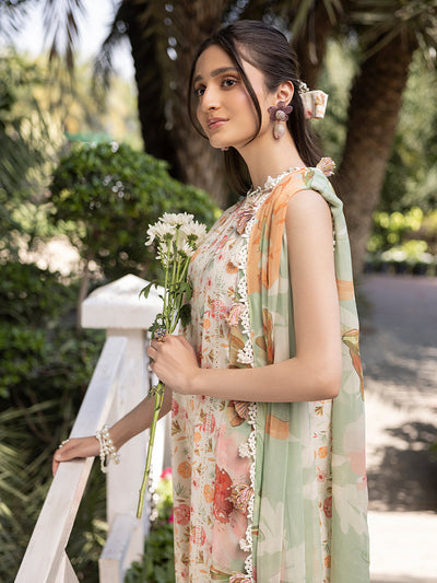 Izel | Oh Spring Lawn 25 | FLORA (A) -  Izel Ladies Clothes - Original Designer Dress - House of Maryam
