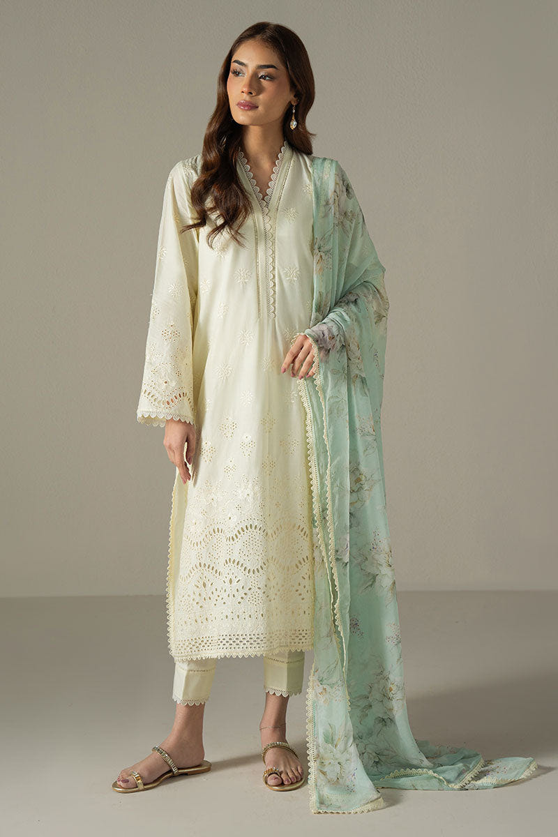 Cross Stitch | Chikankari Lawn 25 | FLORAL MELODY -  Cross Stitch Ladies Clothes - Original Designer Dress - House of Maryam