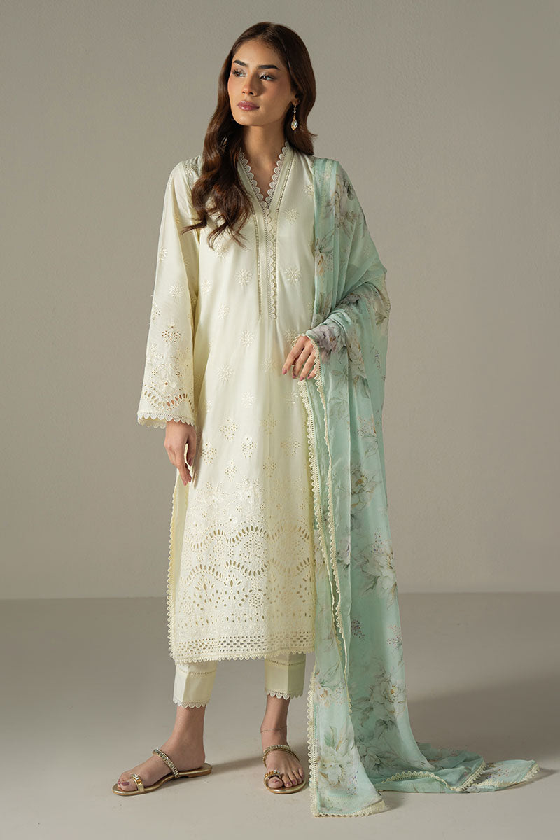 Cross Stitch | Chikankari Lawn 25 | FLORAL MELODY -  Cross Stitch Ladies Clothes - Original Designer Dress - House of Maryam