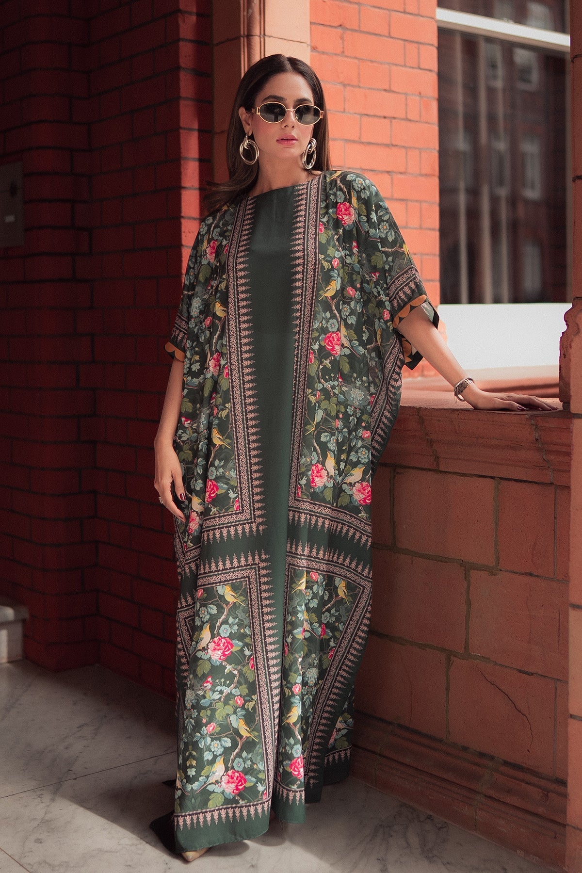Erum Khan I Kaftan Edit I Flora Flow -  Erum Khan Ladies Clothes - Original Designer Dress - House of Maryam