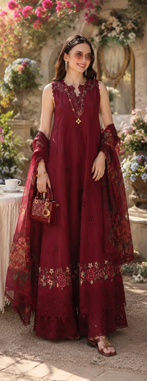 Noor by Saadia Asad | Noor Eid Printskhas 26 | D14 €“ Ruby Royale-2