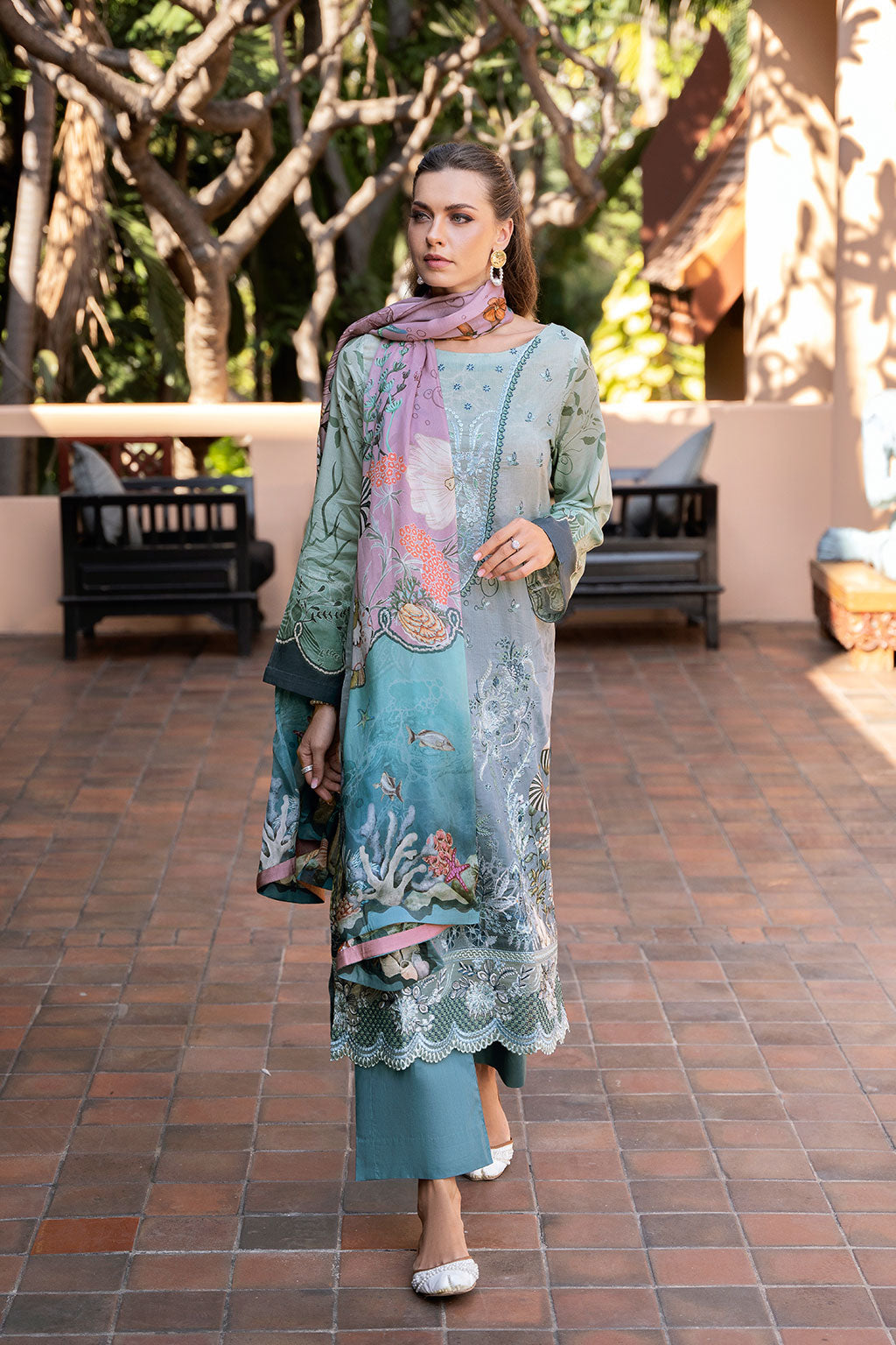 Ramsha | Ghazal Luxury Lawn | G-306 -  Ramsha Ladies Clothes - Original Designer Dress - House of Maryam