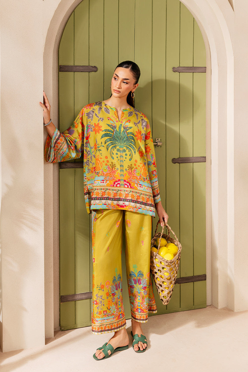 Saira Rizwan | Silk Coords 25 | PALM SUGAR - SRSP-25-04