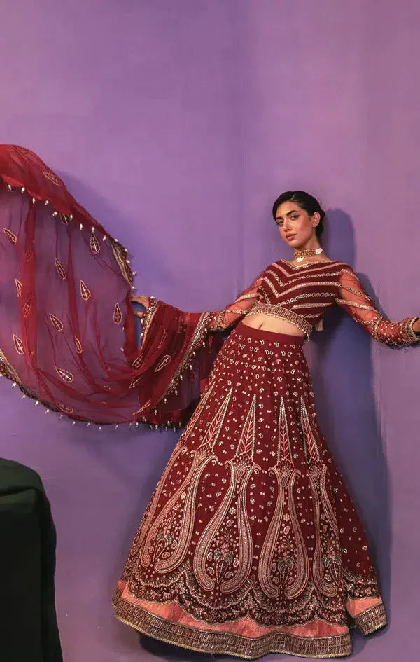 Gisele | Zarish Festive Collection 23 | Lalzari -  Gisele Bridal - Original Designer Dress - House of Maryam