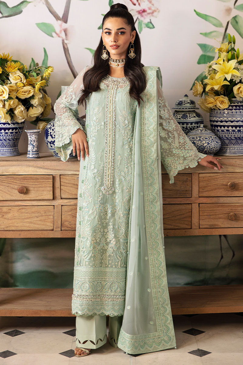 Gulaal | Embroidered Chiffon 24 | Jade -  Gulaal Formal - Original Designer Dress - House of Maryam