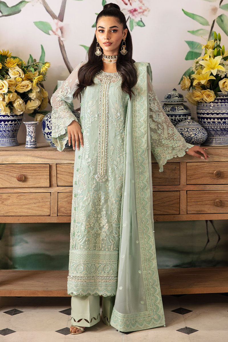 Gulaal | Embroidered Chiffon 24 | Jade -  Gulaal Formal - Original Designer Dress - House of Maryam