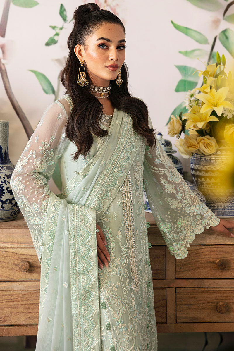Gulaal | Embroidered Chiffon 24 | Jade -  Gulaal Formal -  House of Maryam