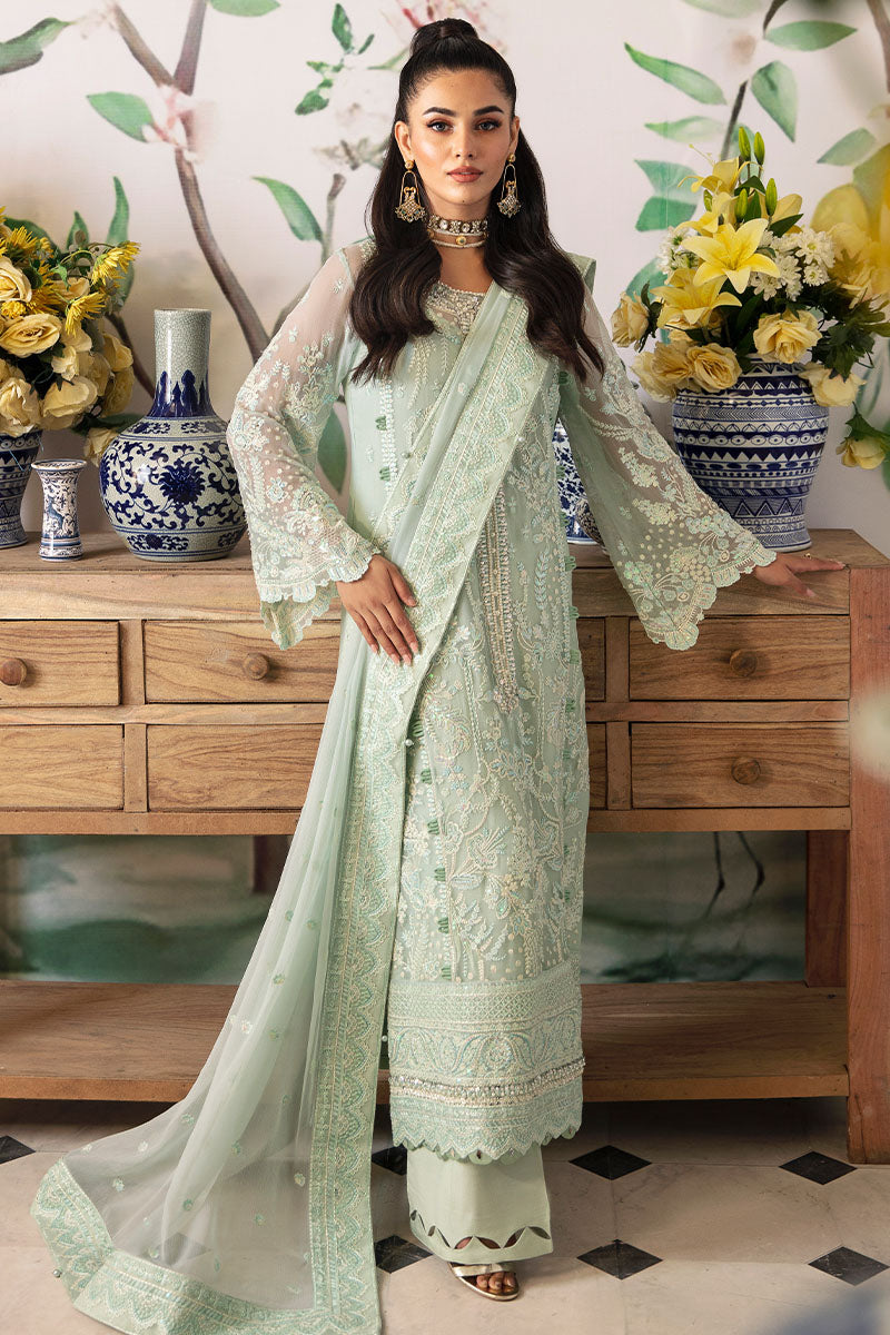 Gulaal | Embroidered Chiffon 24 | Jade -  Gulaal Formal -  House of Maryam
