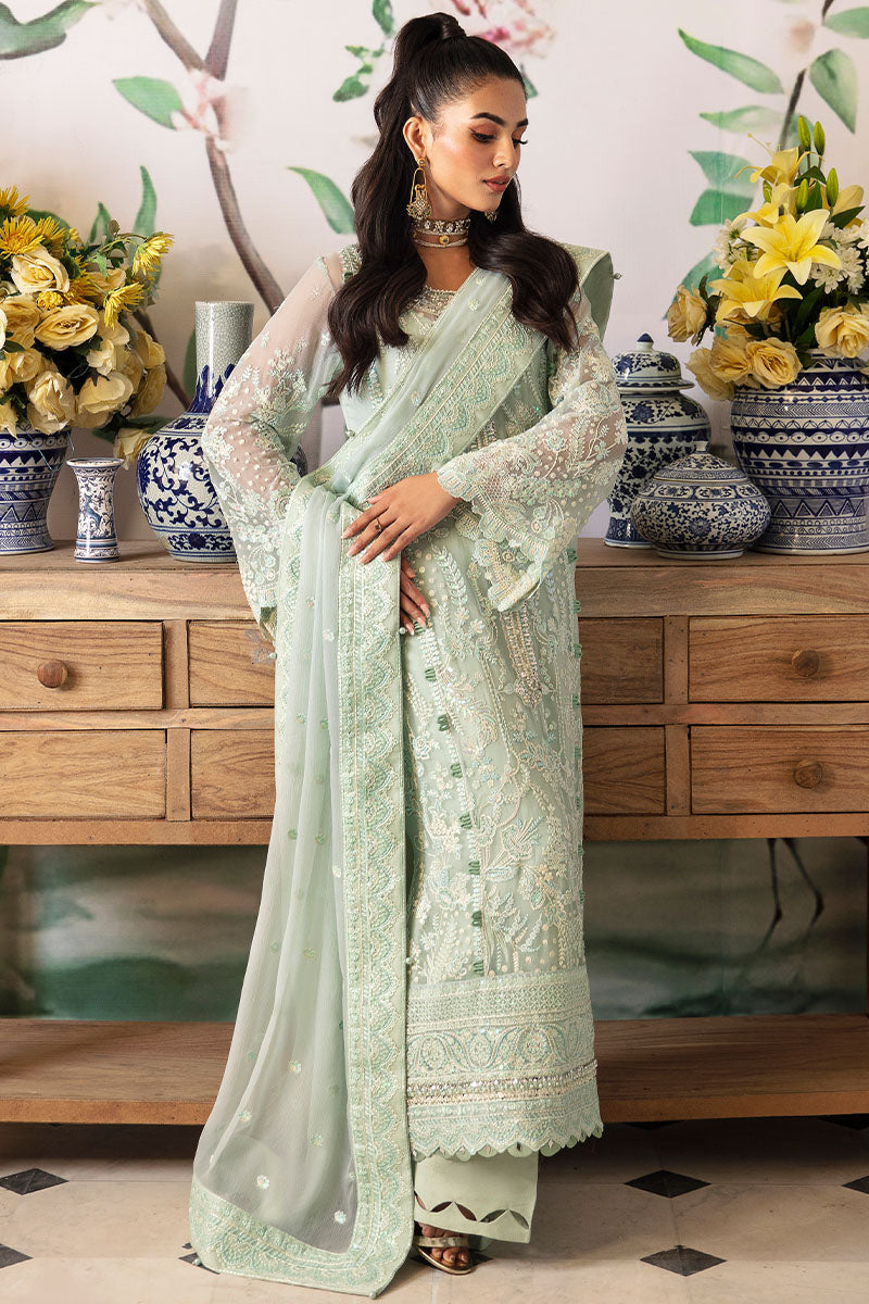 Gulaal | Embroidered Chiffon 24 | Jade -  Gulaal Formal - Original Designer Dress - House of Maryam