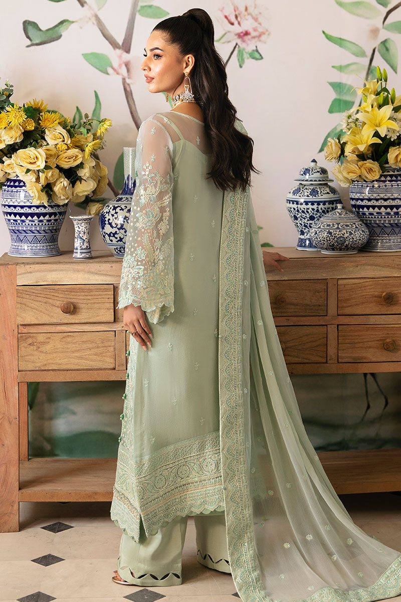 Gulaal | Embroidered Chiffon 24 | Jade -  Gulaal Formal -  House of Maryam