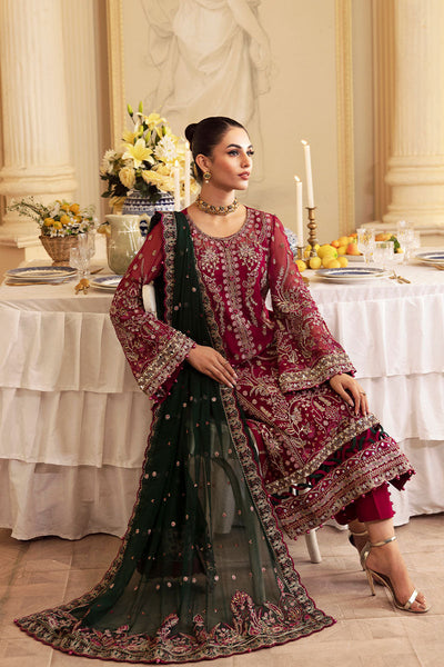 Gulaal | Embroidered Chiffon 24 | Blanca -  Gulaal Formal - Original Designer Dress - House of Maryam
