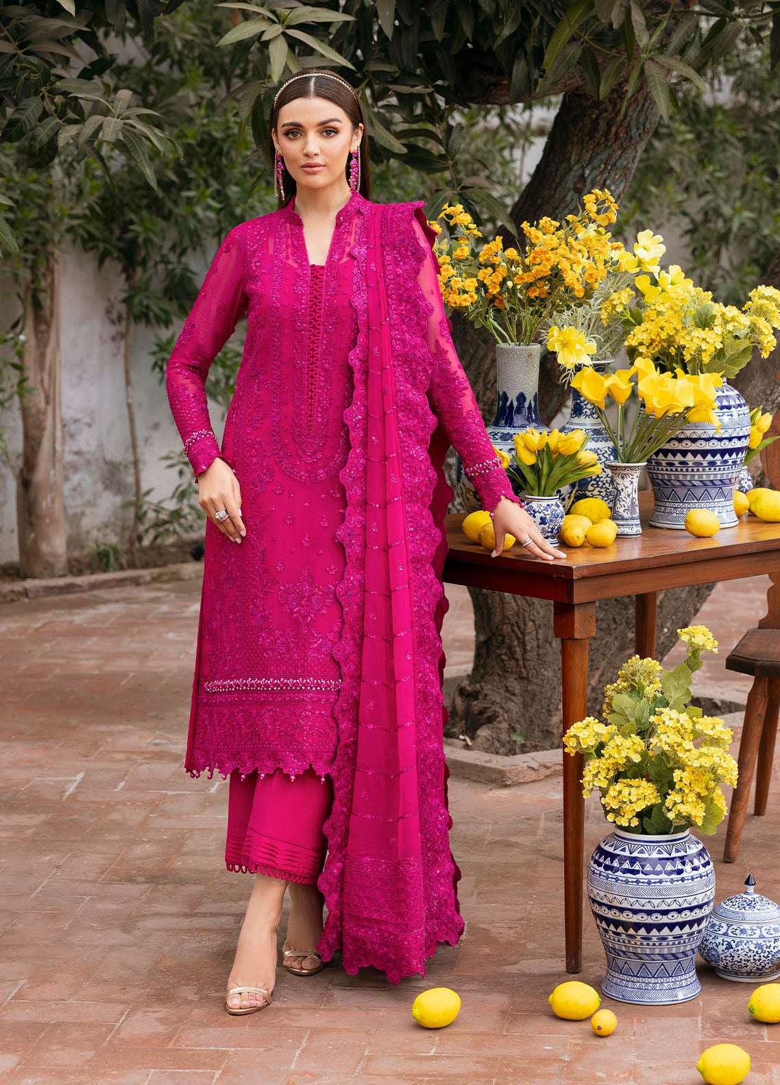 Gulaal | Reverie Embroidered Chiffon | ZEVIRA -  Gulaal Ladies Clothes - Original Designer Dress - House of Maryam