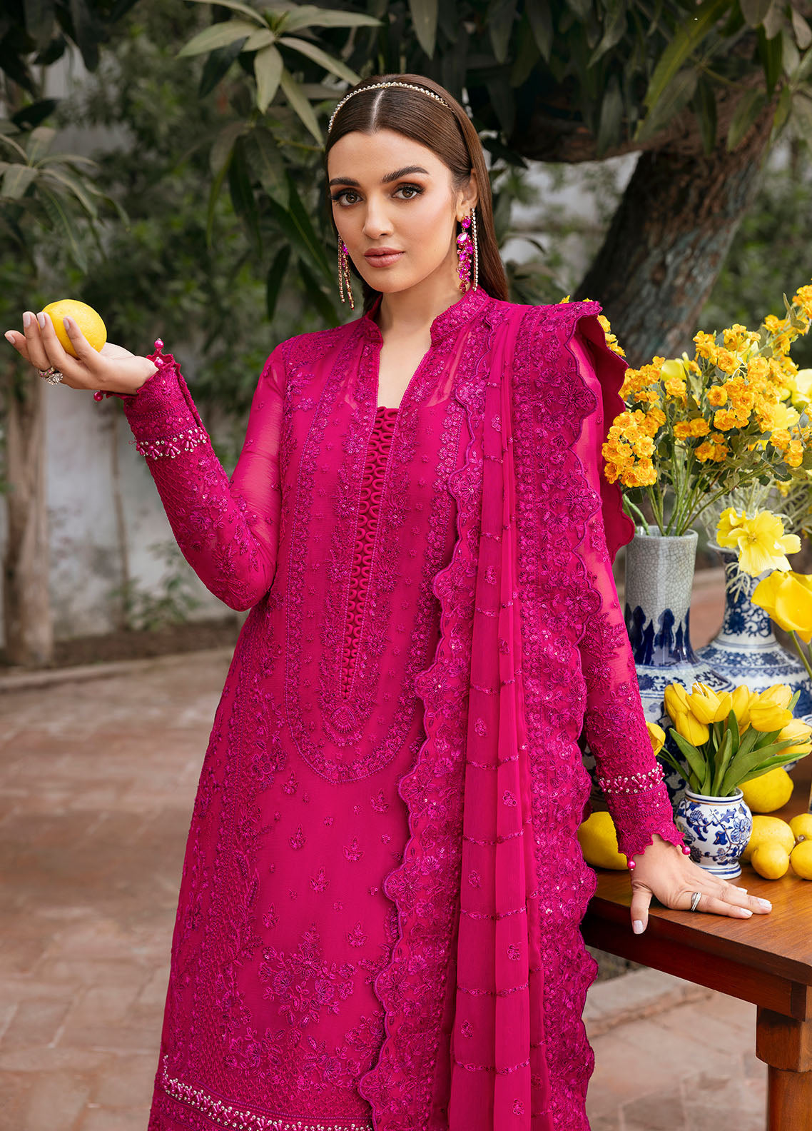 Gulaal | Reverie Embroidered Chiffon | ZEVIRA -  Gulaal Ladies Clothes - Original Designer Dress - House of Maryam
