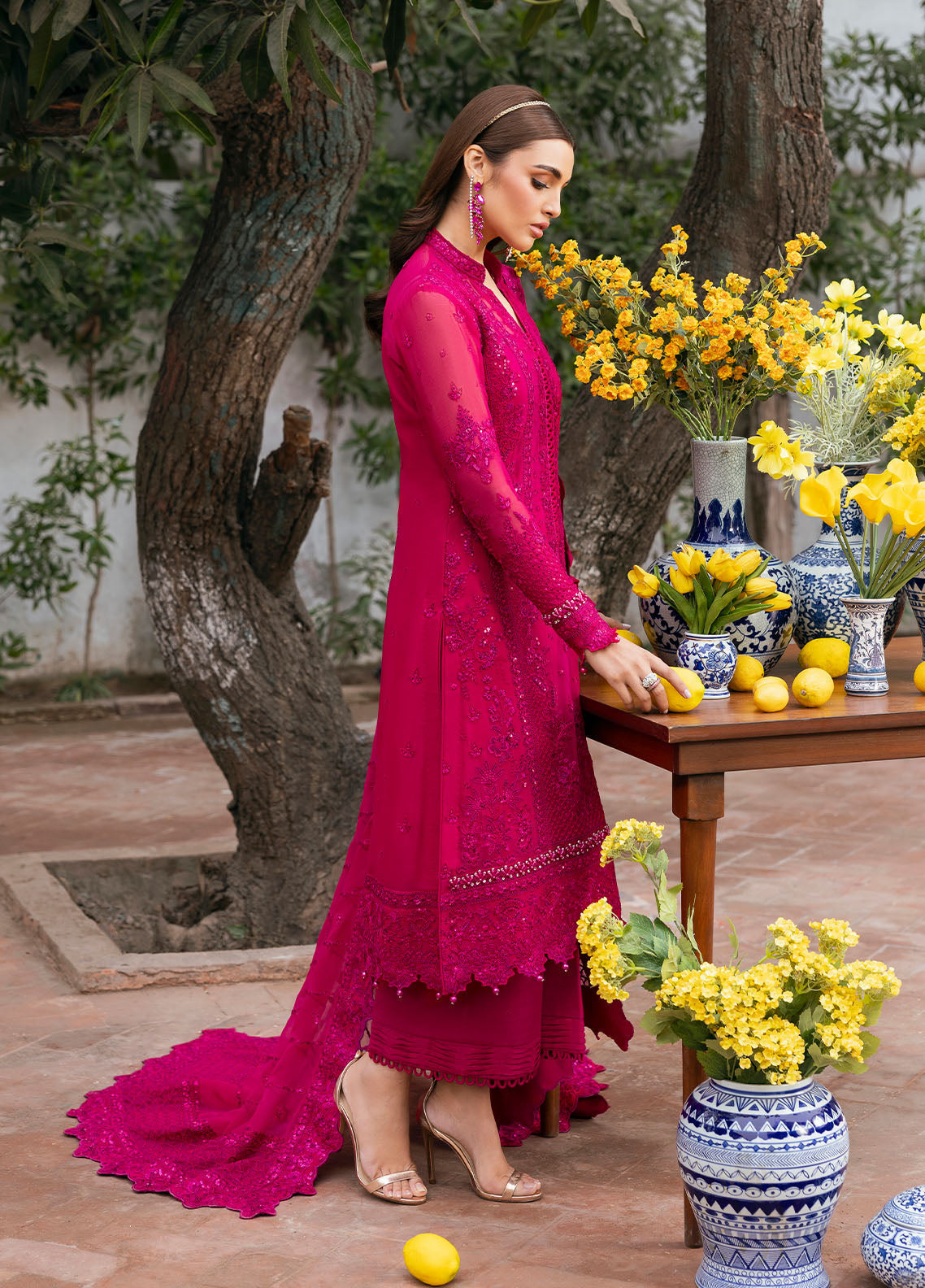 Gulaal | Reverie Embroidered Chiffon | ZEVIRA -  Gulaal Ladies Clothes - Original Designer Dress - House of Maryam