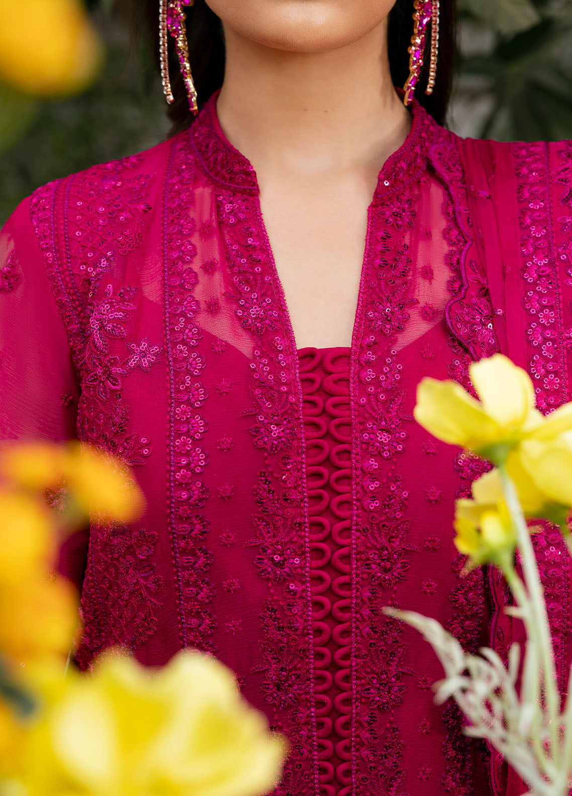 Gulaal | Reverie Embroidered Chiffon | ZEVIRA -  Gulaal Ladies Clothes - Original Designer Dress - House of Maryam