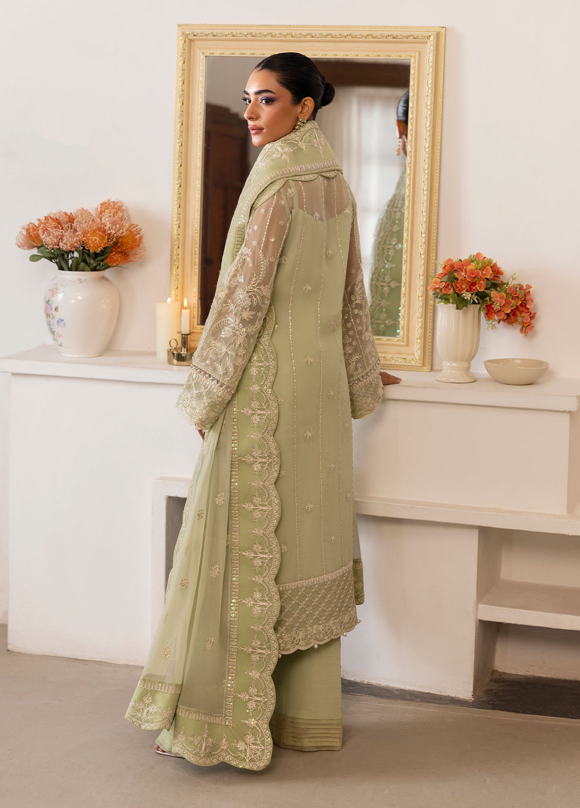 Gulaal | Reverie Embroidered Chiffon | VIRIDA -  Gulaal Ladies Clothes - Original Designer Dress - House of Maryam