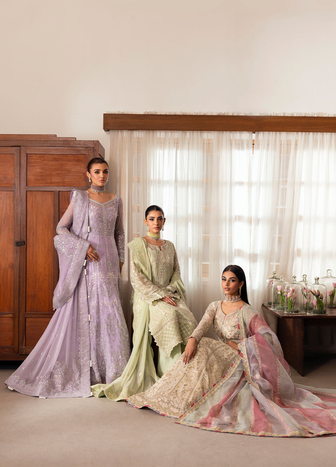 Gulaal | Reverie Embroidered Chiffon | VIRIDA -  Gulaal Ladies Clothes - Original Designer Dress - House of Maryam