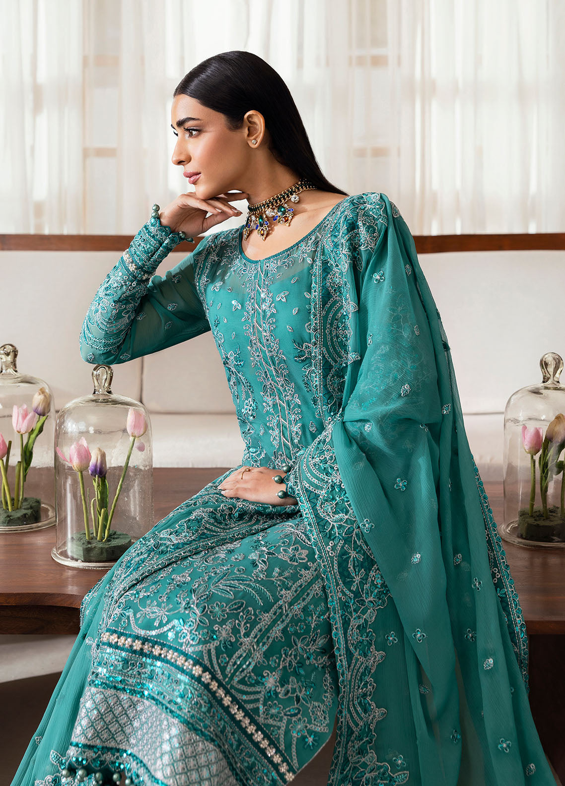 Gulaal | Reverie Embroidered Chiffon | MIRAL -  Gulaal Ladies Clothes - Original Designer Dress - House of Maryam