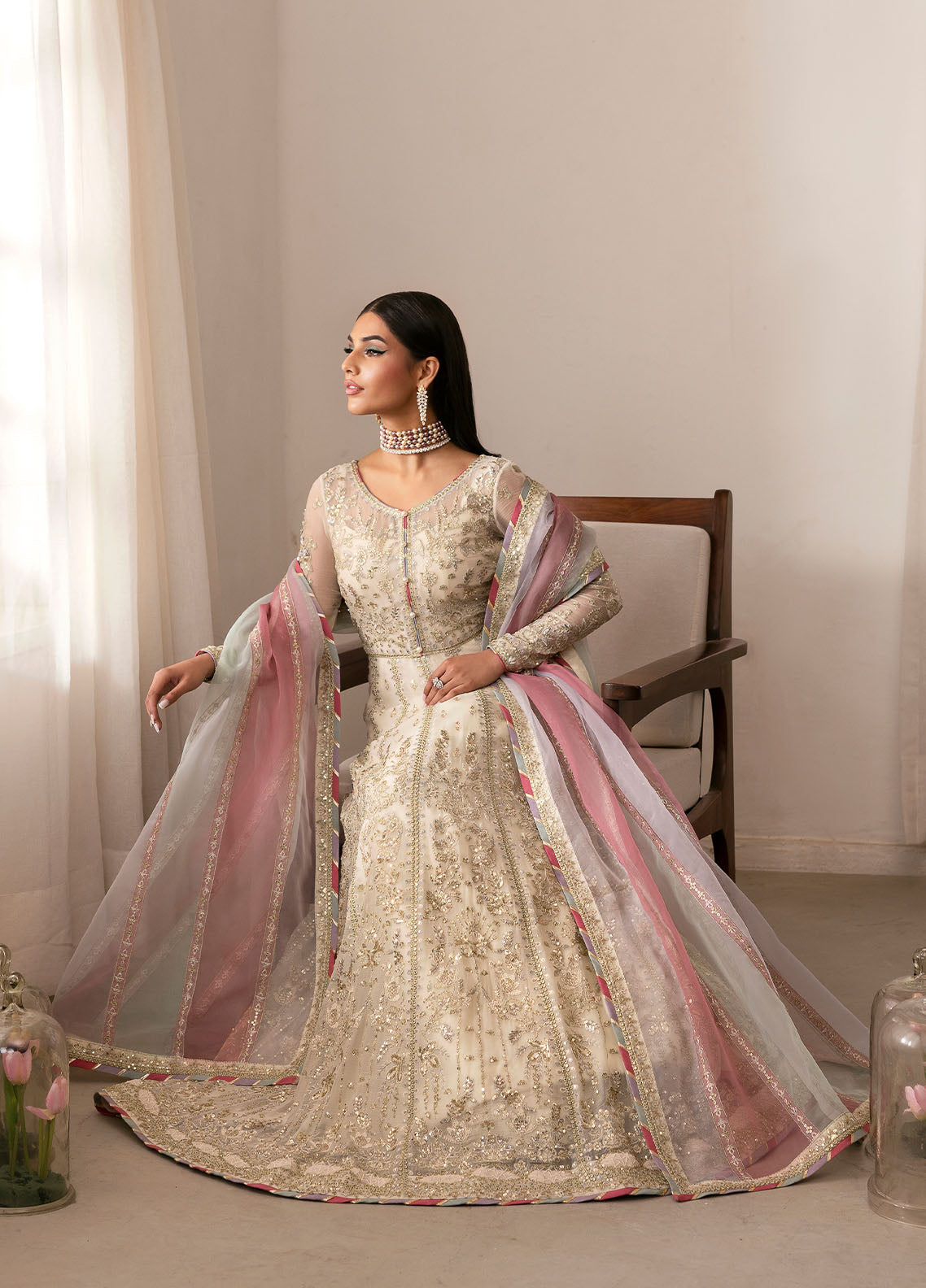 Gulaal | Reverie Embroidered Chiffon | CHIRAGH -  Gulaal Ladies Clothes - Original Designer Dress - House of Maryam