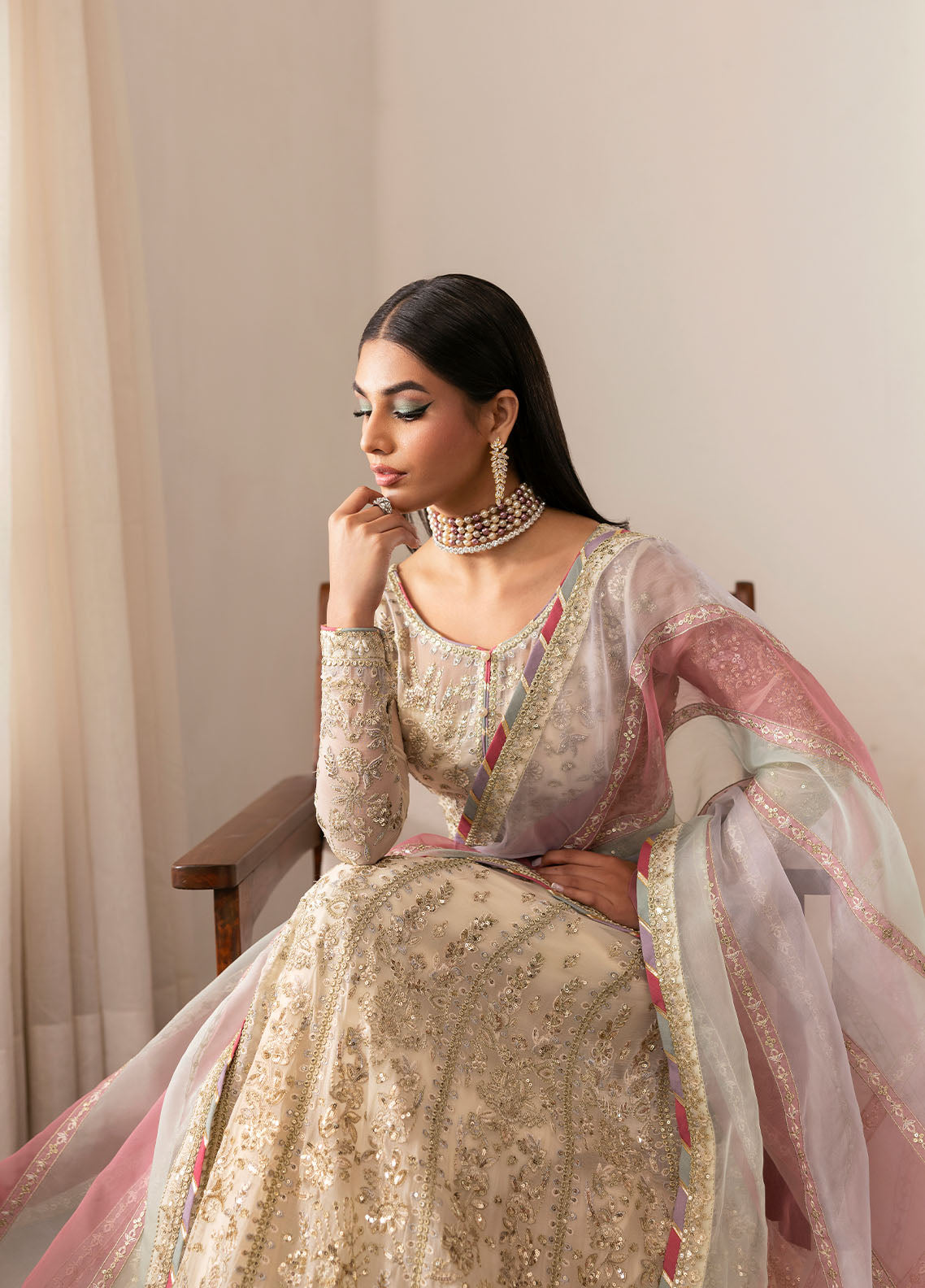Gulaal | Reverie Embroidered Chiffon | CHIRAGH -  Gulaal Ladies Clothes - Original Designer Dress - House of Maryam