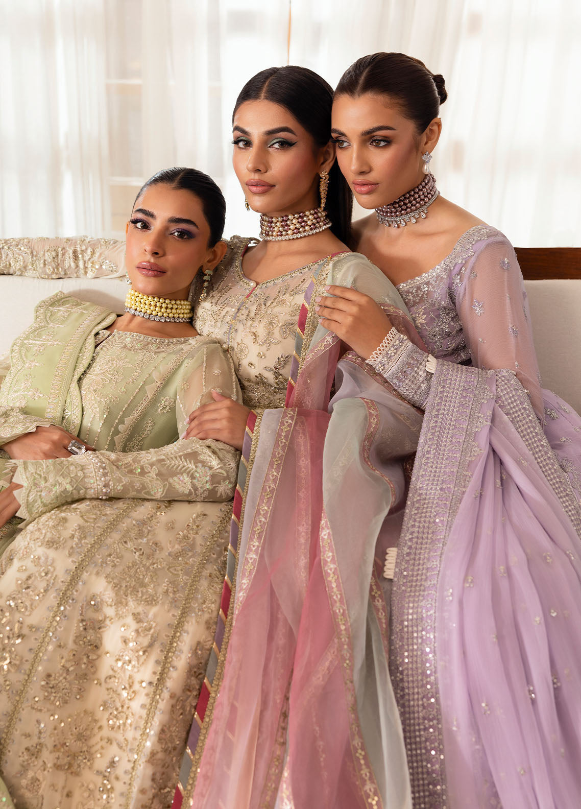 Gulaal | Reverie Embroidered Chiffon | VIRIDA -  Gulaal Ladies Clothes - Original Designer Dress - House of Maryam