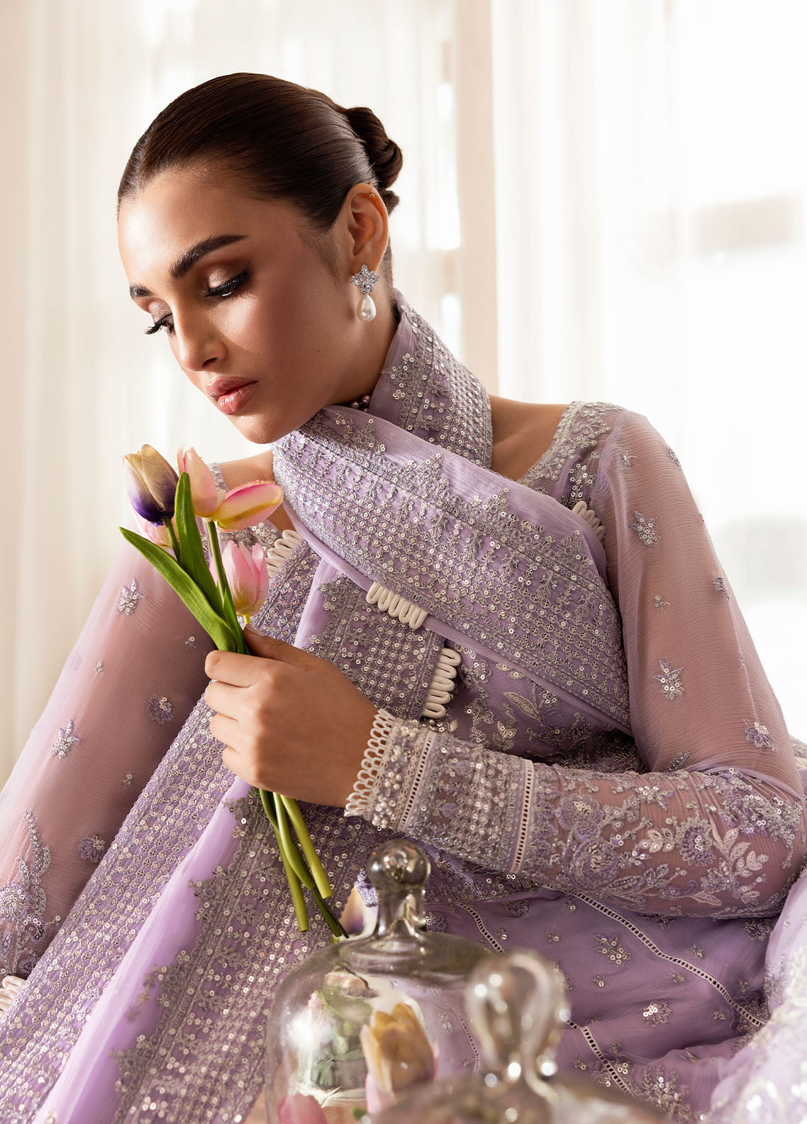 Gulaal | Reverie Embroidered Chiffon | PAREESA -  Gulaal Ladies Clothes - Original Designer Dress - House of Maryam