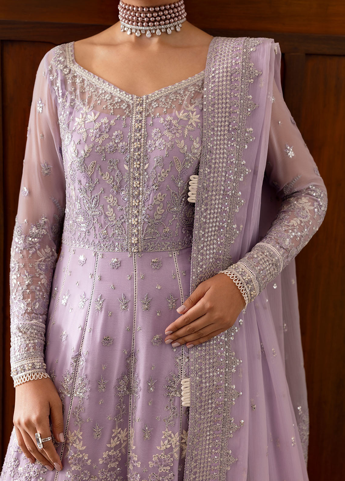Gulaal | Reverie Embroidered Chiffon | PAREESA -  Gulaal Ladies Clothes - Original Designer Dress - House of Maryam
