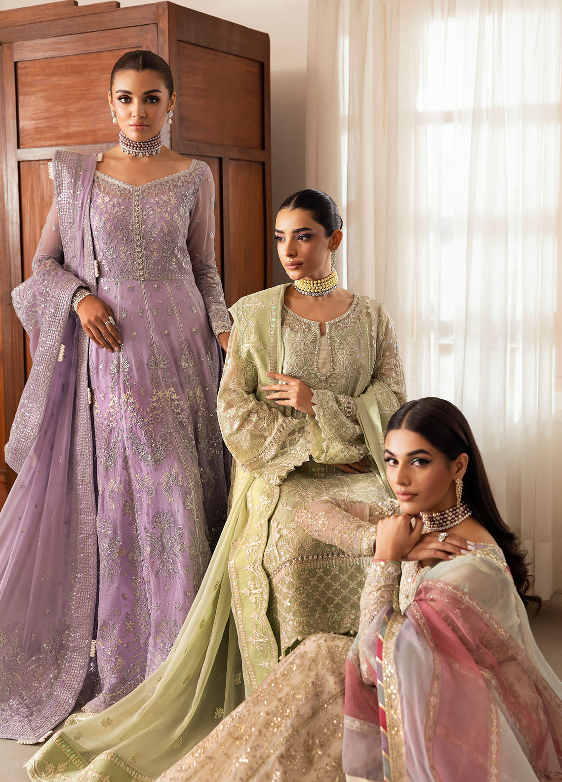 Gulaal | Reverie Embroidered Chiffon | PAREESA -  Gulaal Ladies Clothes - Original Designer Dress - House of Maryam