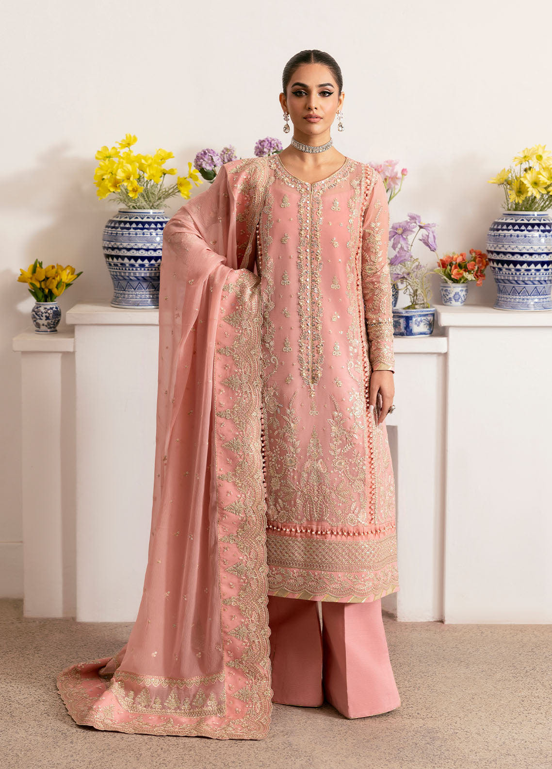 Gulaal | Reverie Embroidered Chiffon | CORALYN -  Gulaal Ladies Clothes - Original Designer Dress - House of Maryam