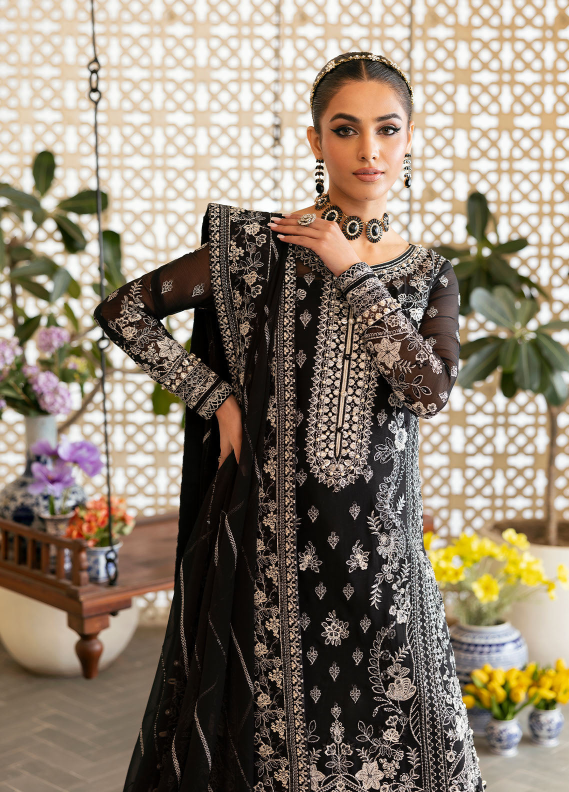 Gulaal | Reverie Embroidered Chiffon | NYRA -  Gulaal Ladies Clothes - Original Designer Dress - House of Maryam