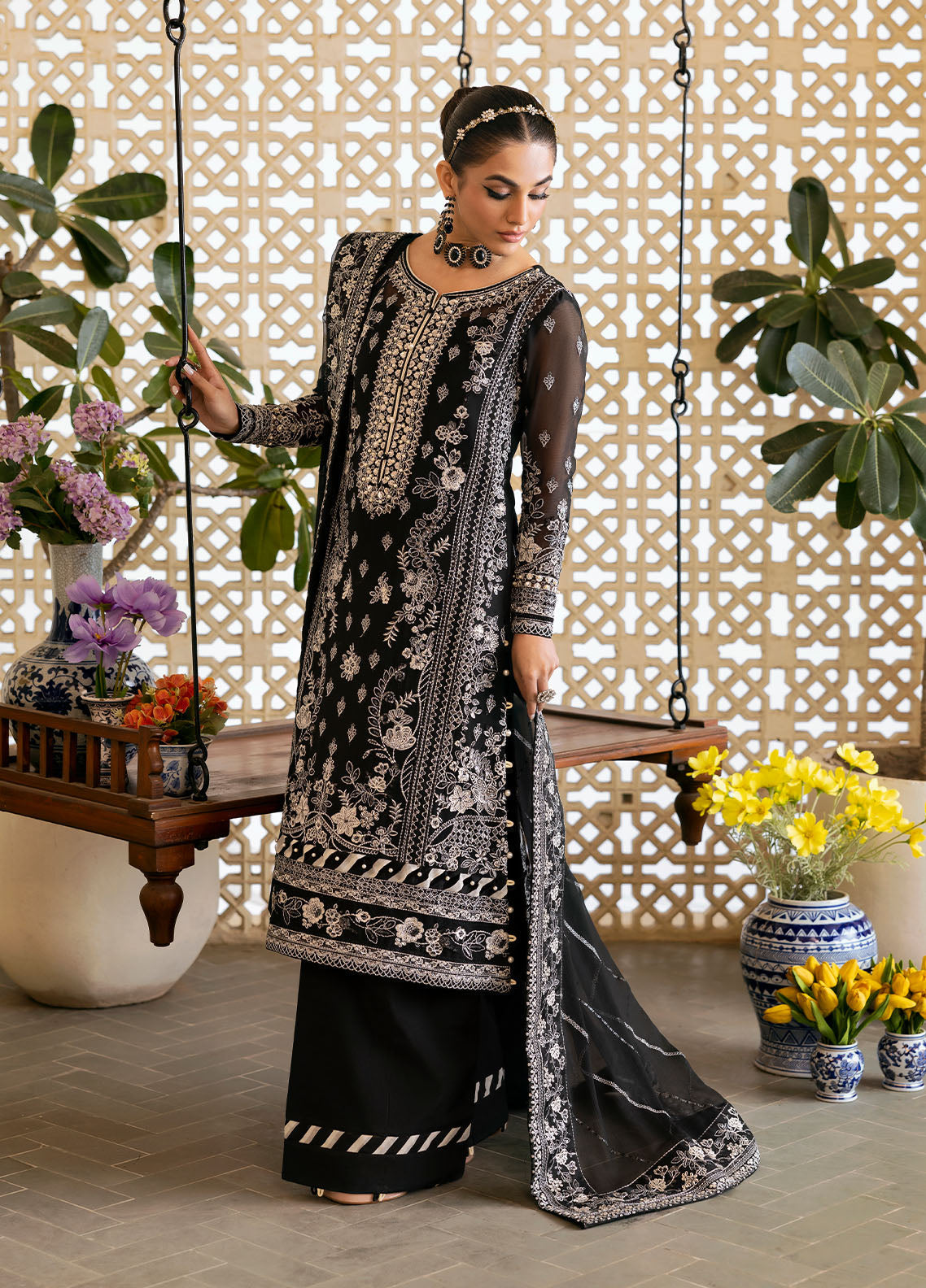 Gulaal | Reverie Embroidered Chiffon | NYRA -  Gulaal Ladies Clothes - Original Designer Dress - House of Maryam