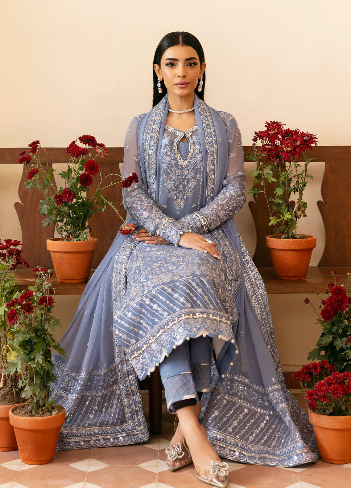 Gulaal | Reverie Embroidered Chiffon | MEHER -  Gulaal Ladies Clothes - Original Designer Dress - House of Maryam