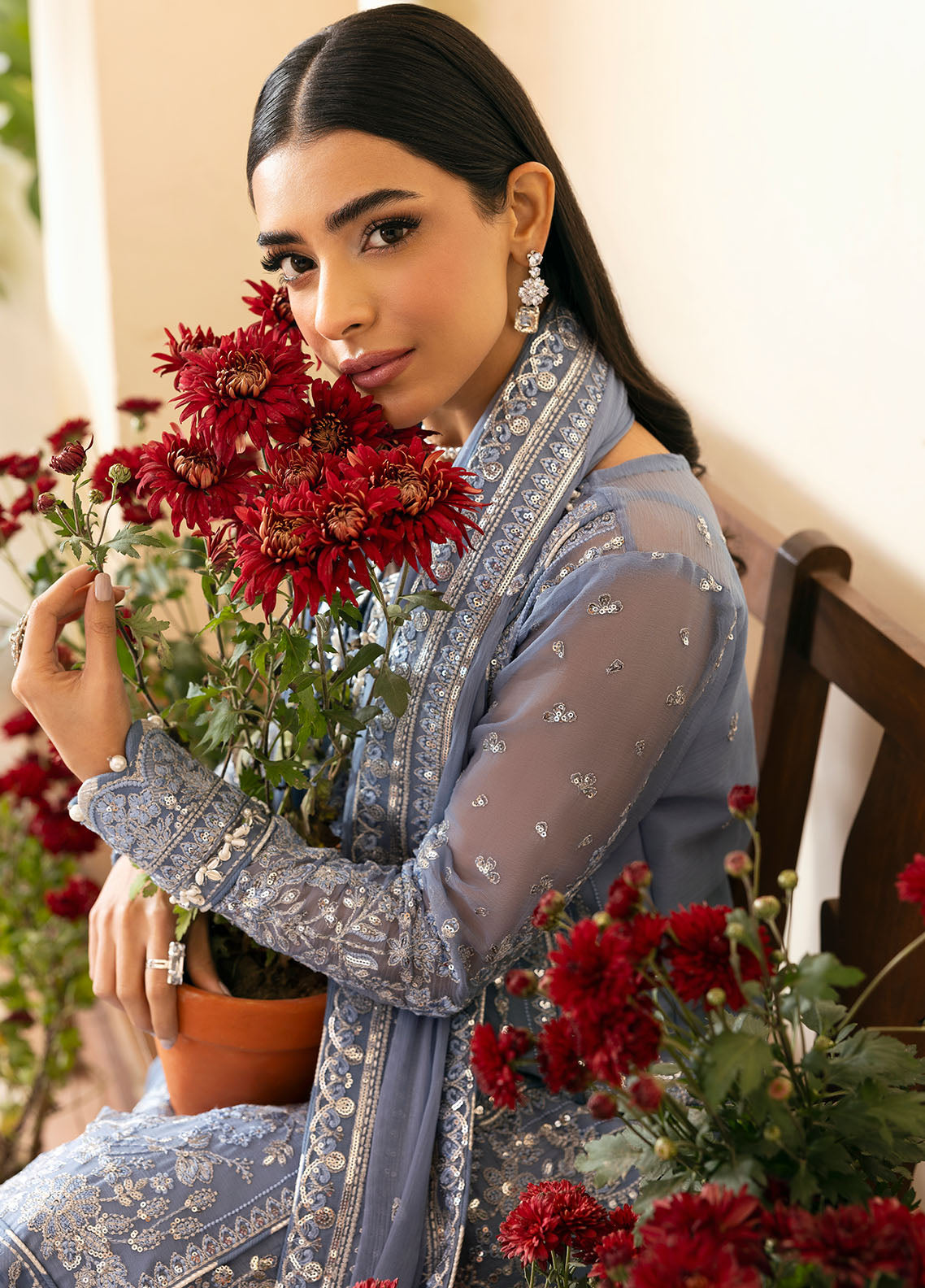 Gulaal | Reverie Embroidered Chiffon | MEHER -  Gulaal Ladies Clothes - Original Designer Dress - House of Maryam
