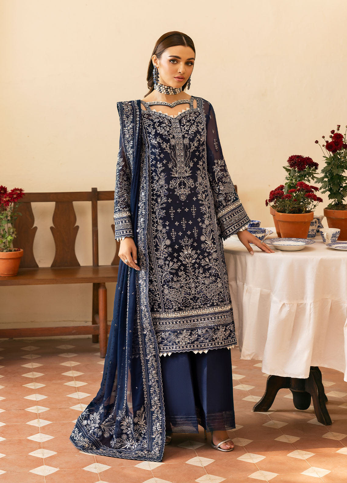Gulaal | Reverie Embroidered Chiffon | ARISTA -  Gulaal Ladies Clothes - Original Designer Dress - House of Maryam