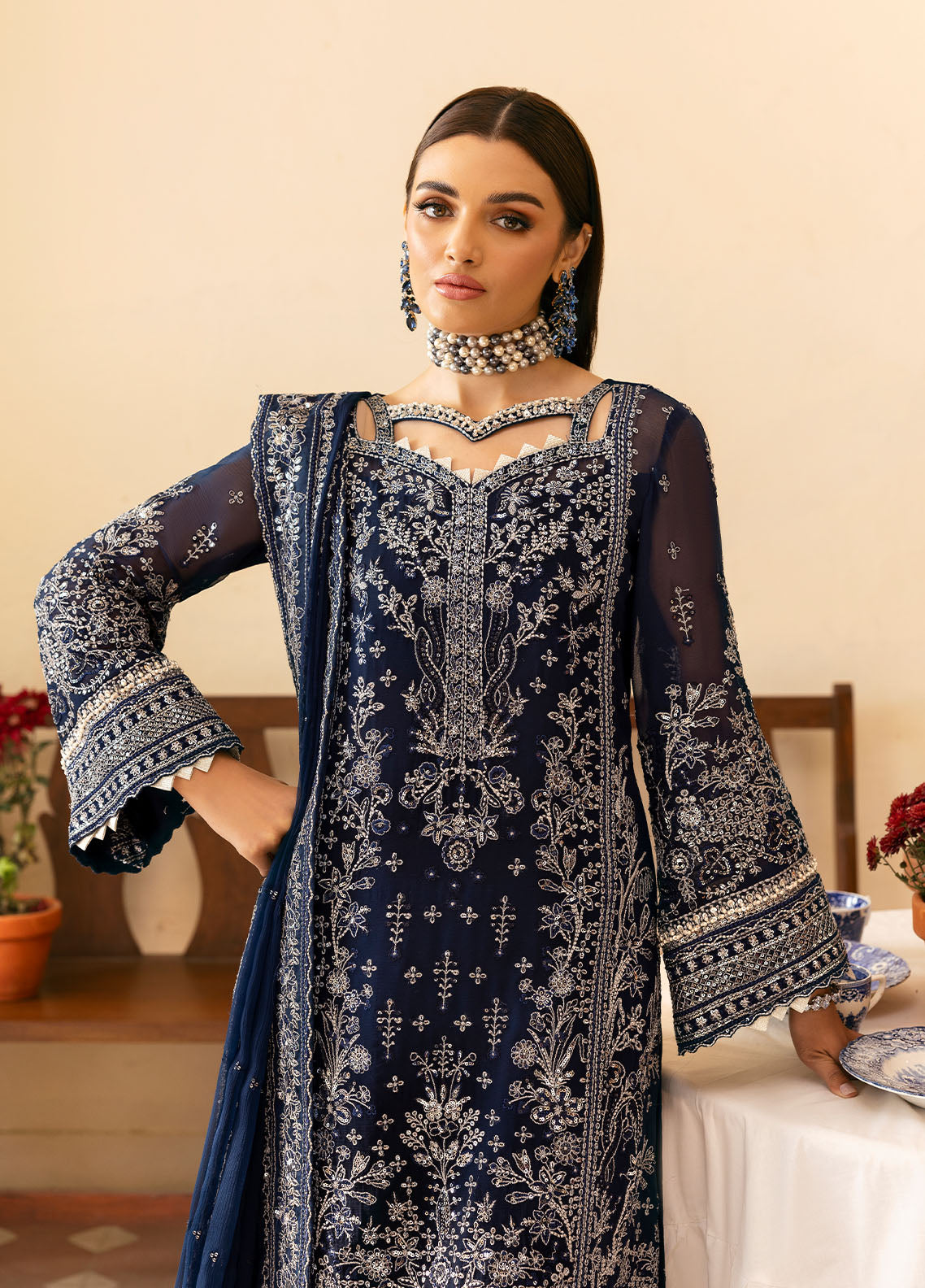 Gulaal | Reverie Embroidered Chiffon | ARISTA -  Gulaal Ladies Clothes - Original Designer Dress - House of Maryam