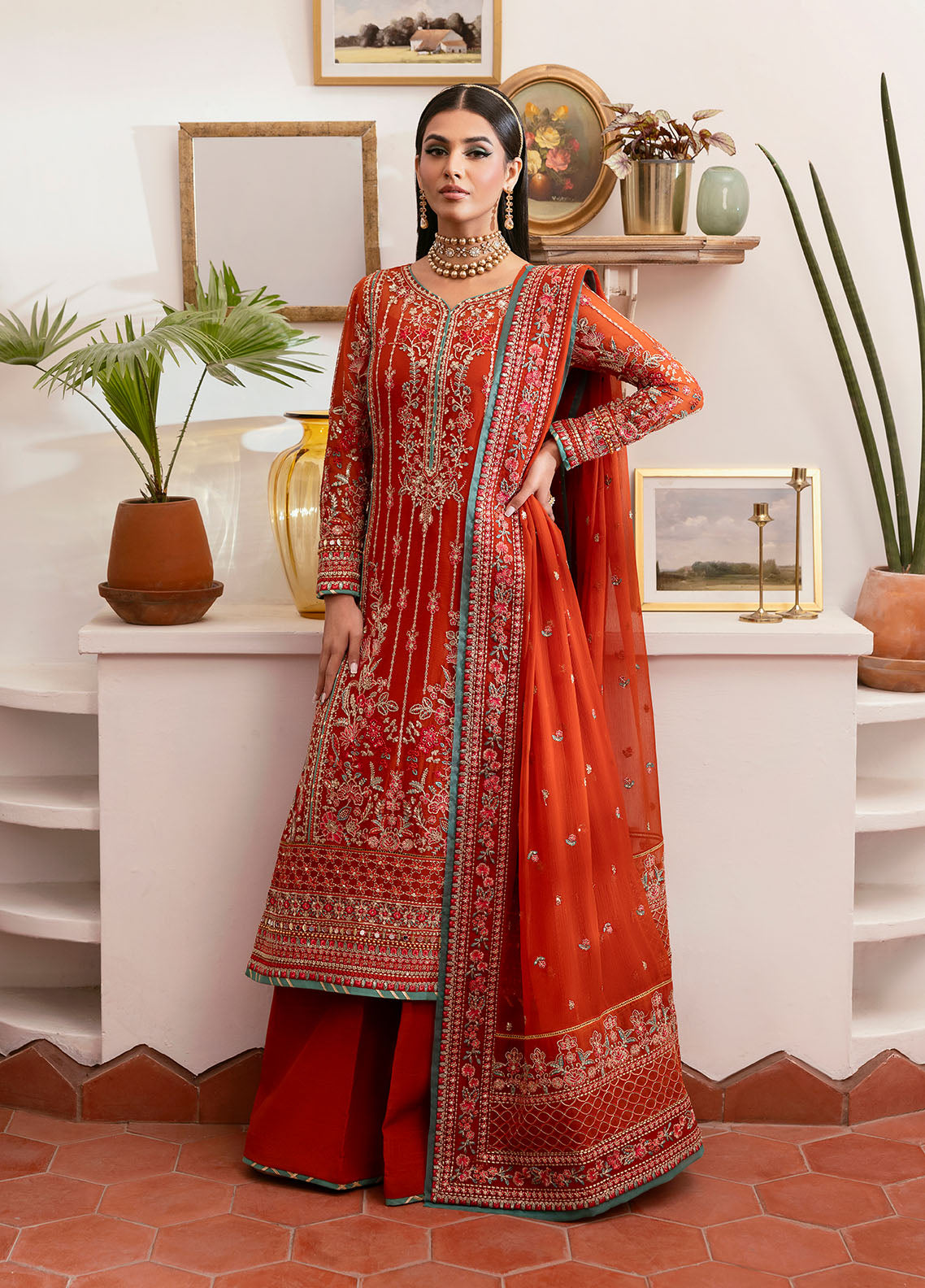 Gulaal | Reverie Embroidered Chiffon | ZARNA -  Gulaal Ladies Clothes - Original Designer Dress - House of Maryam