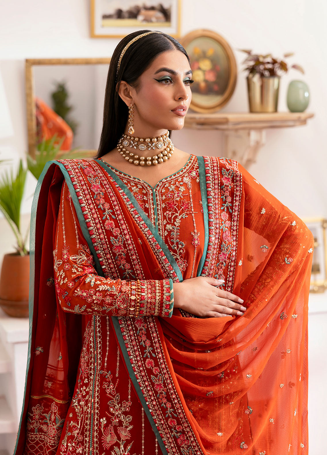 Gulaal | Reverie Embroidered Chiffon | ZARNA -  Gulaal Ladies Clothes - Original Designer Dress - House of Maryam