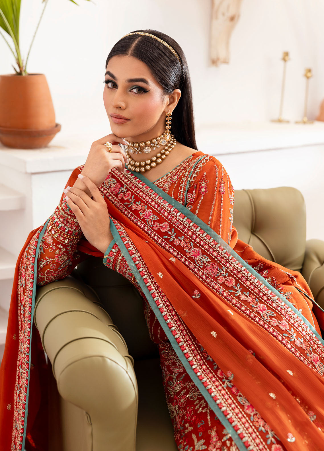 Gulaal | Reverie Embroidered Chiffon | ZARNA -  Gulaal Ladies Clothes - Original Designer Dress - House of Maryam