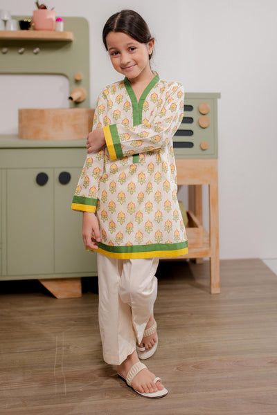 Zellbury Girls | 1 Piece Cambric | Kurta - 1650 -  Zellbury Girls Essential Pret - Original Designer Dress - House of Maryam