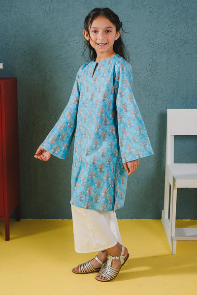 Zellbury Girls | 1 Piece Cambric | Kurta - 1651 -  Zellbury Girls Essential Pret - Original Designer Dress - House of Maryam