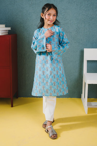 Zellbury Girls | 1 Piece Cambric | Kurta - 1651 -  Zellbury Girls Essential Pret - Original Designer Dress - House of Maryam
