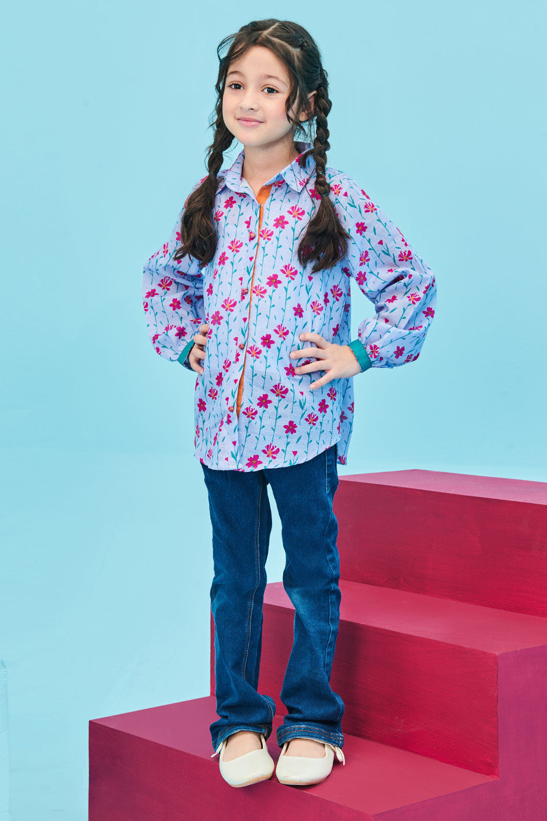 Zellbury Girls | 1 Piece Khaddar | Kurta - 1694 -  Zellbury Girls Essential Pret - Original Designer Dress - House of Maryam