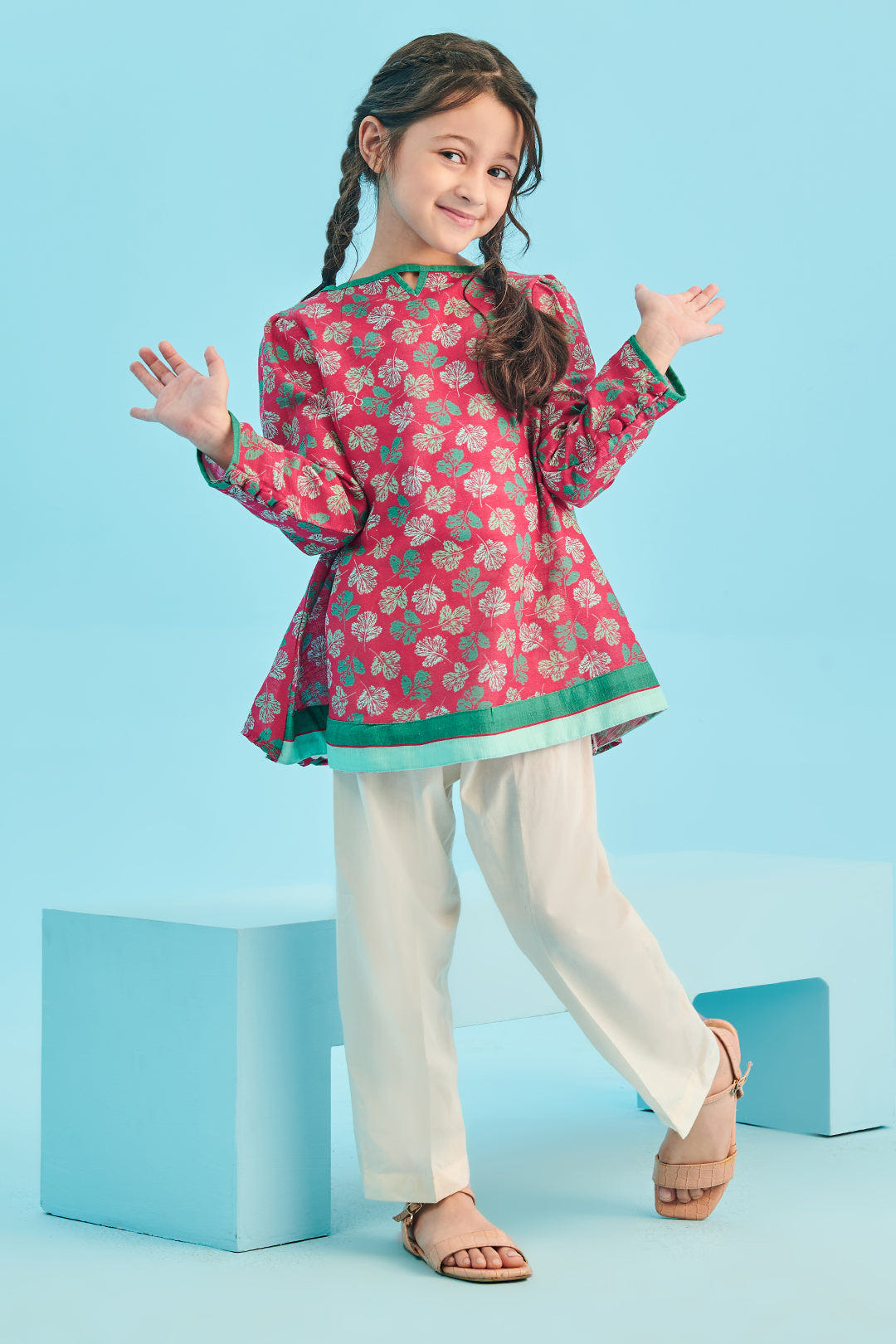 Zellbury Girls | 1 Piece Viscose | Kurta - 1700 -  Zellbury Girls Essential Pret - Original Designer Dress - House of Maryam